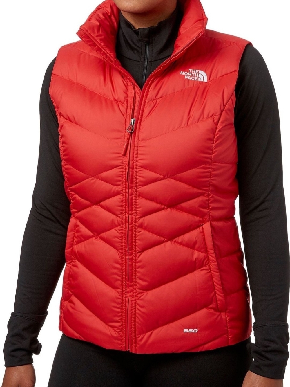 The North Face Alpz 550 Quilted Red Insulated Down Filled Vest